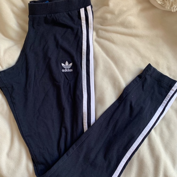 Navy adidas leggings - Picture 1 of 4